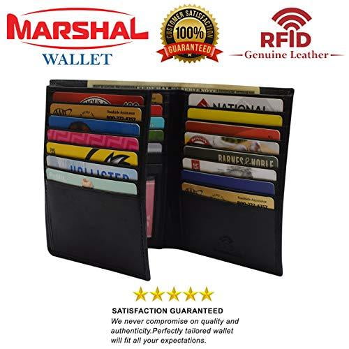 Black Men's RFID Blocking European Genuine Leather Hipster Trifold Wallet Black Men's RFID Blocking European Genuine Leather Hipster Trifold Wallet